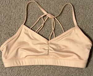 Alo Yoga Women’s Nectar Strappy Ruched Active Sports Bra - Size Large